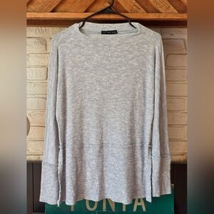 Joan Vass New York Women's Blue Knitted Tunic Sweater Size M Euc